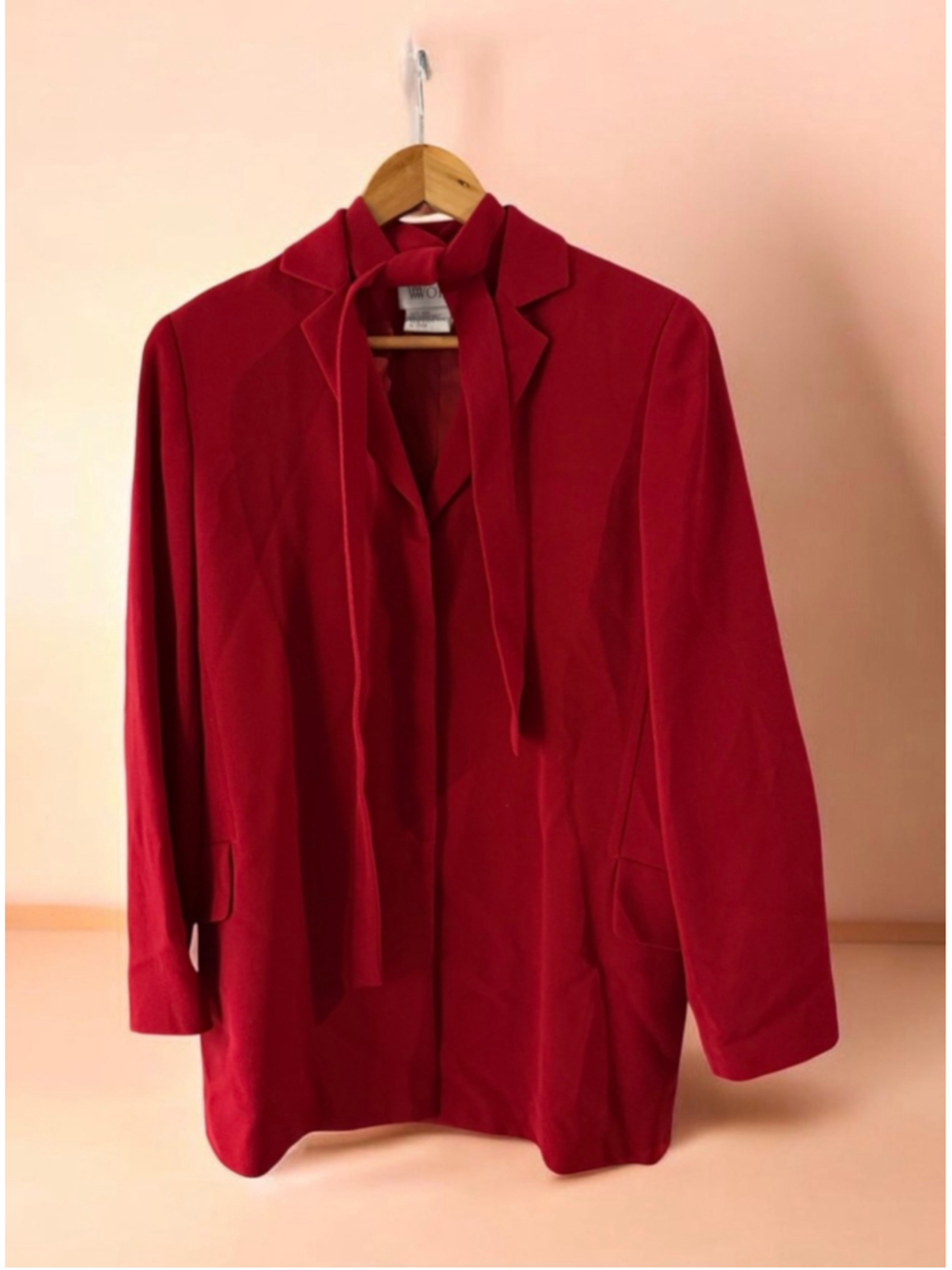 Women's Worth Red Wool Blazer Jacket Size 4